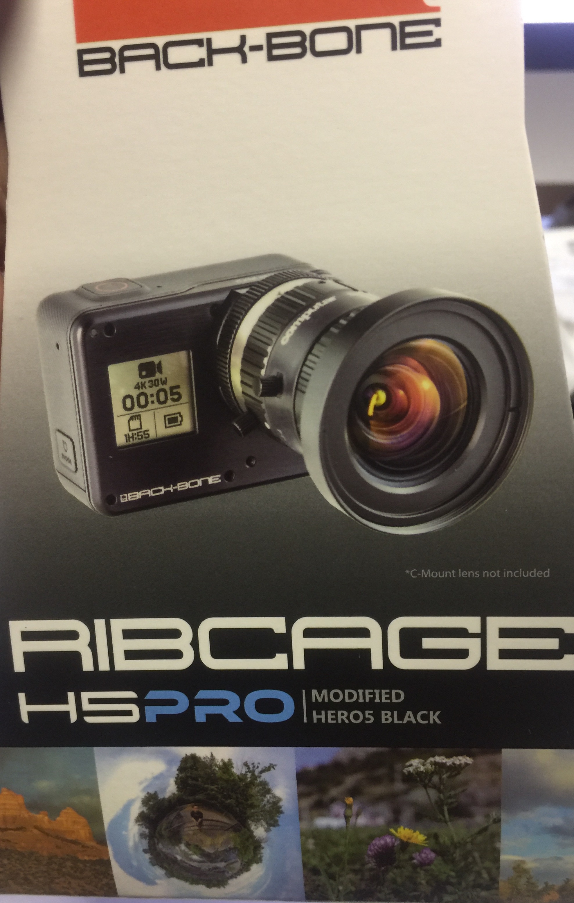 H5 Pro Ribcage Hero5 Gopro C-CS Mod no lens